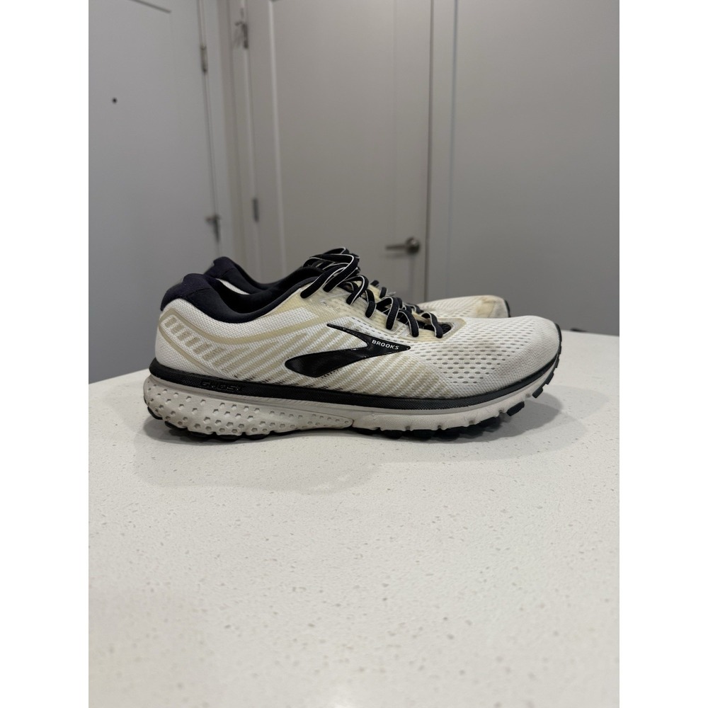 Brooks Ghost 12 White Black Running‎ Shoes Sneaker Men's Size 10